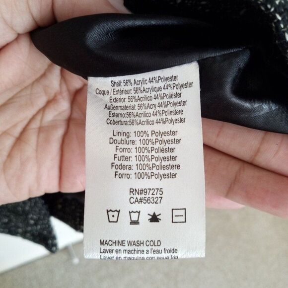 Fox Racing Tweed Textured Pea Coat Grey XS - Picture 9 of 11